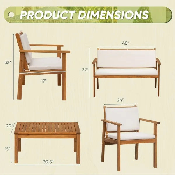 Patio Furniture 4 Piece Set