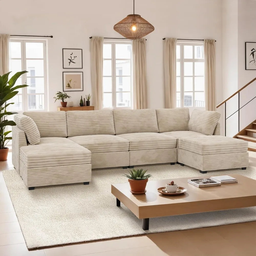 U-Shaped Living Room Sofa Set